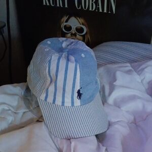 Polo by Ralph Lauren Blue and White Striped Hat